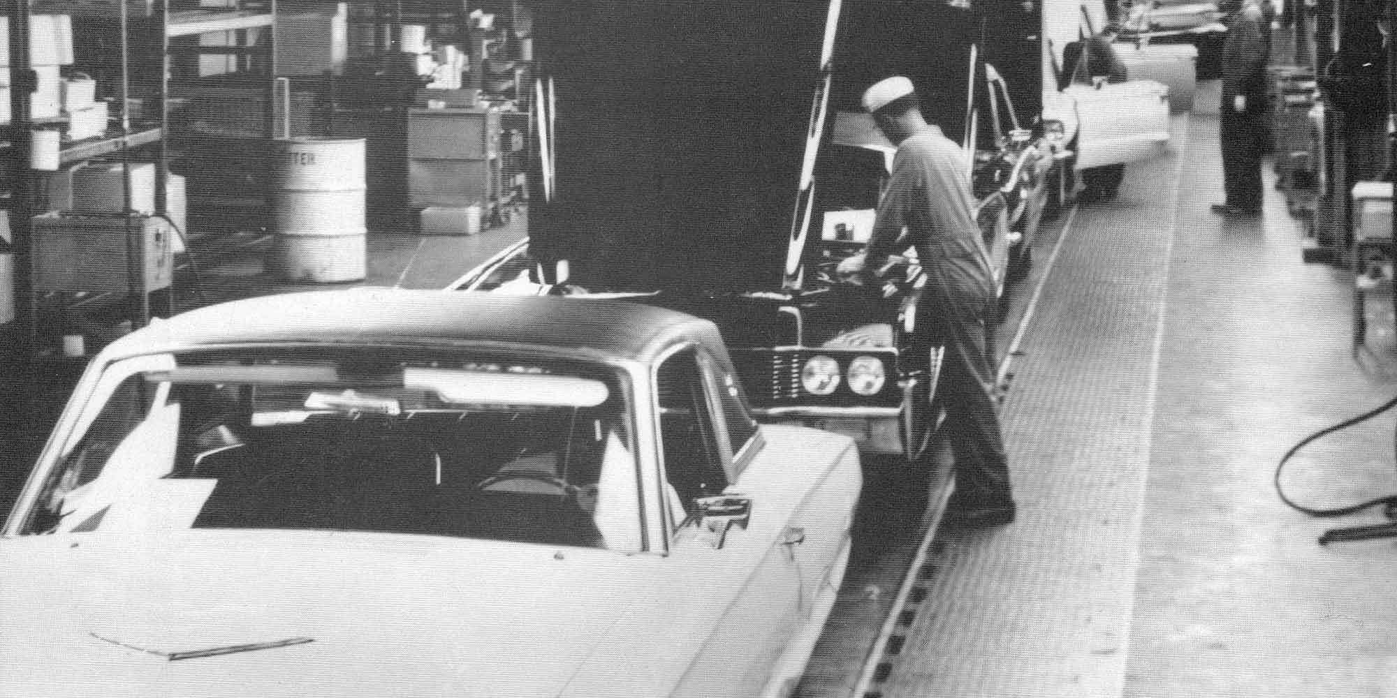 The Wixom Michigan Lincoln/Thunderbird assembly plant, fall of 1965.